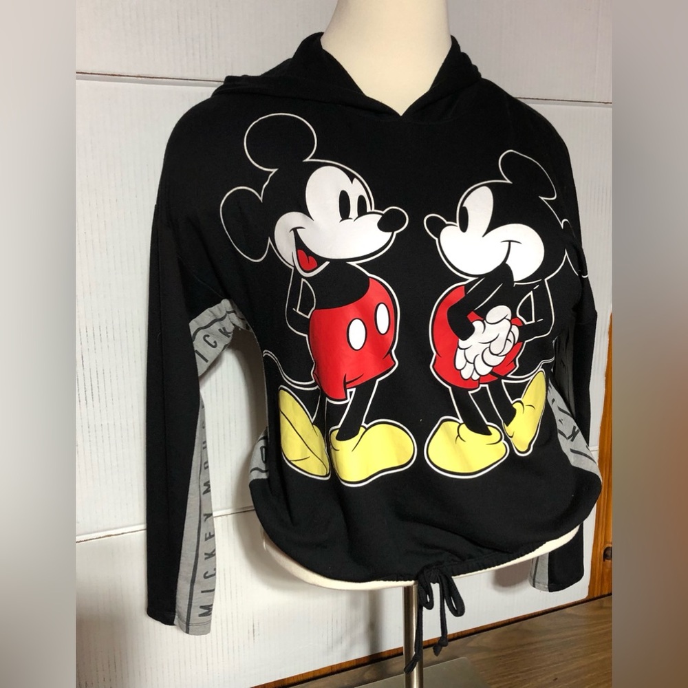 Disney girls xxl size 19 Minnie & Mickey hooded light sweatshirt 22”L23” p2p